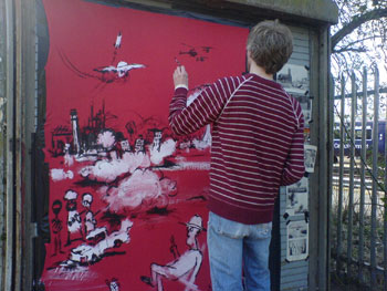 This man works quick, now some choppers get painted in.