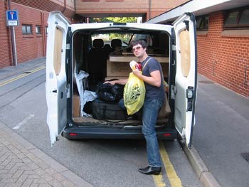 Unloading the Van of Fear at Reading University