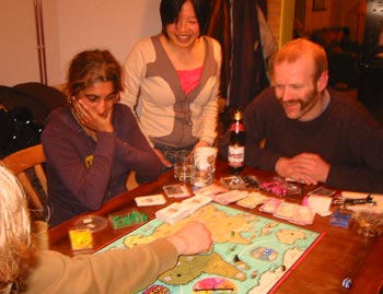 Our prototype looks fairly 'professional' now and often a game would turn up a golden snap like the one above, taken on 8 April 2006, which could have come straight from the box of a 1970s Mattel family game