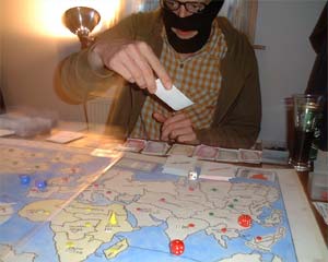 Andy T is all business, making the most of his Evil status.