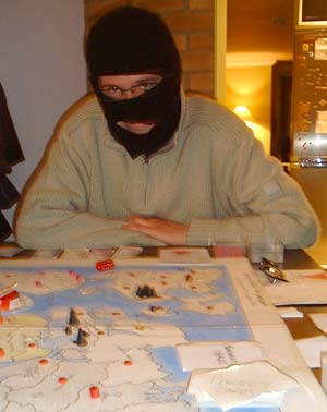 Marc tries his best to look dangerous.