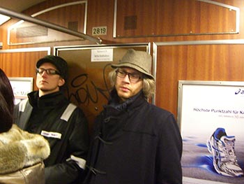 It had to take its toll sooner or later. On the S-Bahn in Berlin.