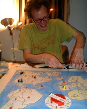 The happy smile that only a bout of evildom can bring about.