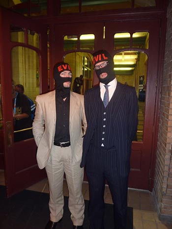 Tom and Andy S devise the perfect disguise for the masquerade ball.