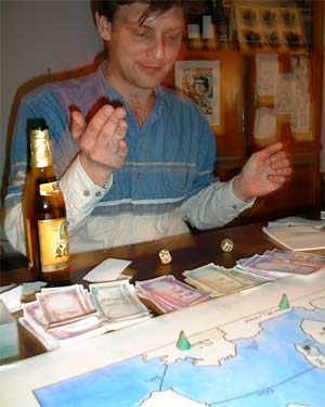 Rolling for oil ... Chris needs the cash...