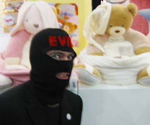 Andy S terrorising small cuddly creatures.