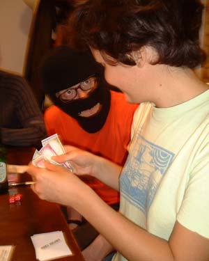Never mess with a man in a balaclava and spectacles