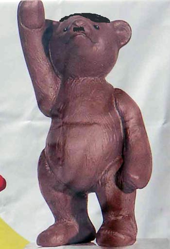 What the jumping heck? It's a little chocolate teddy FÃ¼hrer! Sick and ridiculous, indeed.