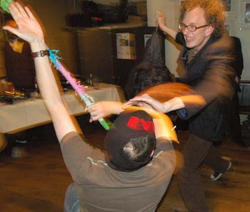 Piñata fever all round, Andy T defends himself well