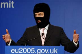 Tony Blair boasting about the size of his WMDs.