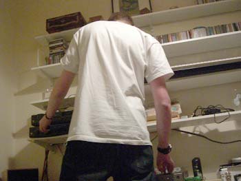 Ben pressing buttons, essential audio business underway.