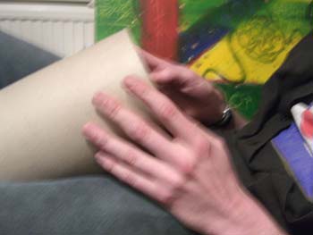 Tom 'Jazz Hands' Jones drumming some beats on 'the tube'.