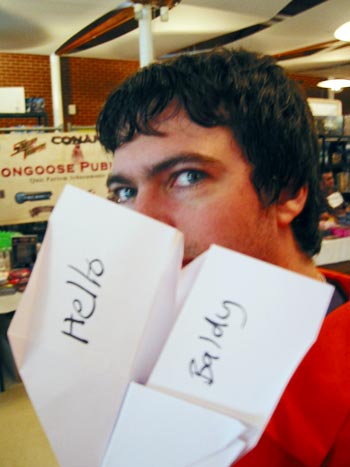 The airborne insults start.