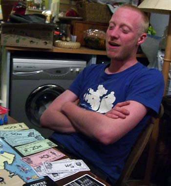 Ben's not afraid of the evil prof. He's looking pretty powerful and flush.