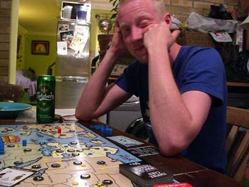 Ben is very happy for Andy S and shows his exuberant support despite it being 2am.