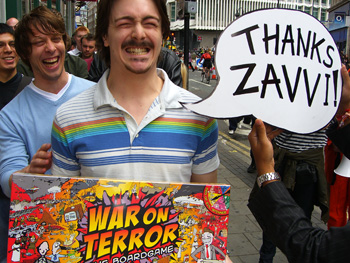 Feeling the terror... or possibly a fist. We wouldn't like to say.