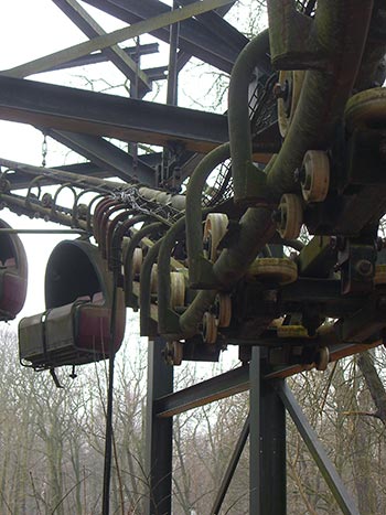 Everything's remarkably intact. Moss and weeds have taken over though.