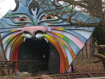 Wandering around the deserted theme park the atmosphere drifts from wonderful ...