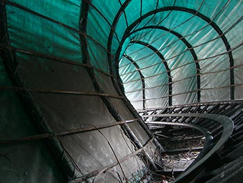 This particular tunnel ended in a reed bed.