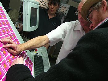 Tom signing off on the proofs. So if your copy of Crunch looks gash, it's his fault. 