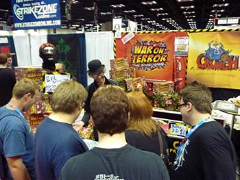 The crowds descend and Tom introduces a group to 'War on Terror'