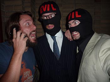 Jason has either just heard some pretty bad news, or he's just realised whose company he's stuck with for the evening.