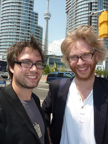 9 hours in Toronto. This is the most daylight and fresh air we'd experienced for a week and don't we look happy about it.