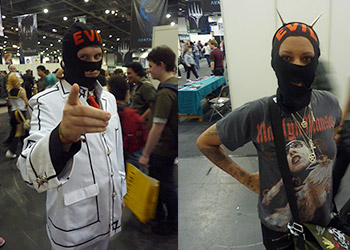 Remember, kids, don't do cosplay. Loving the devil horns over the balaclava though - that's one hell of a look.