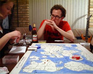 Andy T keeps a close eye on Alex.