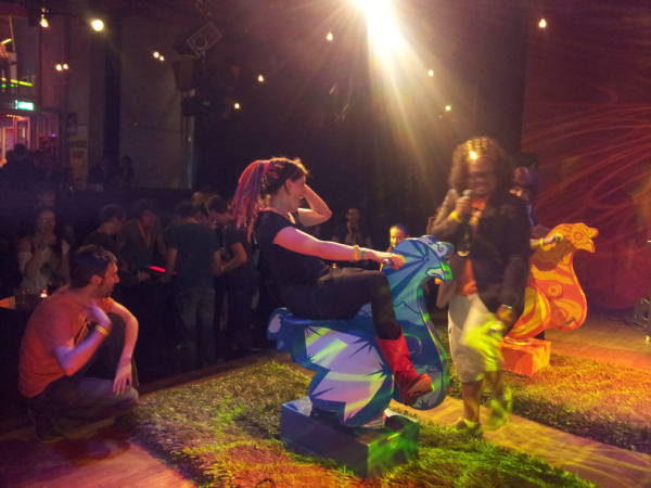 This was an awesome installation. Those rocking things there, they control ...