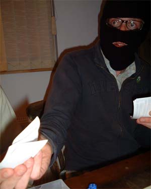 A startled evil Empire handing over some cash.