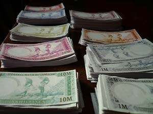 Printing money. Lovely money.