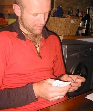 Hamish looks confident as he inspect his empire cards.