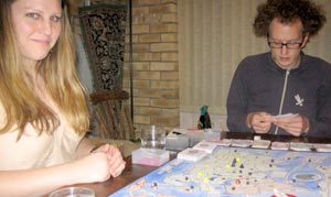 Jen finds it hard not to laugh at Andy T's haircut.