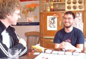 He's looking happy, political kidnap...