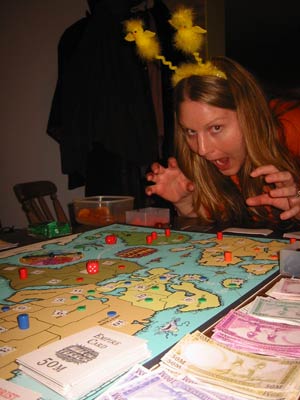 The balaclava's in the wash, so it's the beeny-boppers of evil - and much more frightening it is too.