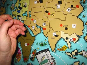 A nicely-played explorer's card helps Jim with island-hopping.