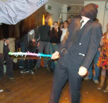 An EVIL bouncer has a go but knocks himself out by mistake