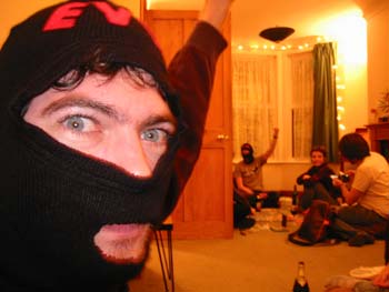 A rare moment of inter-team synchronicity: a victory salute reverberates around the room.